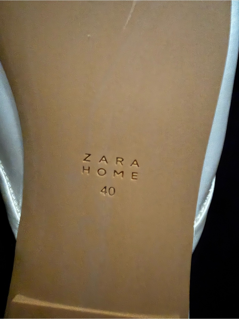 Zara Ivory Satin Slip-On Mules - Picture 3 of 3